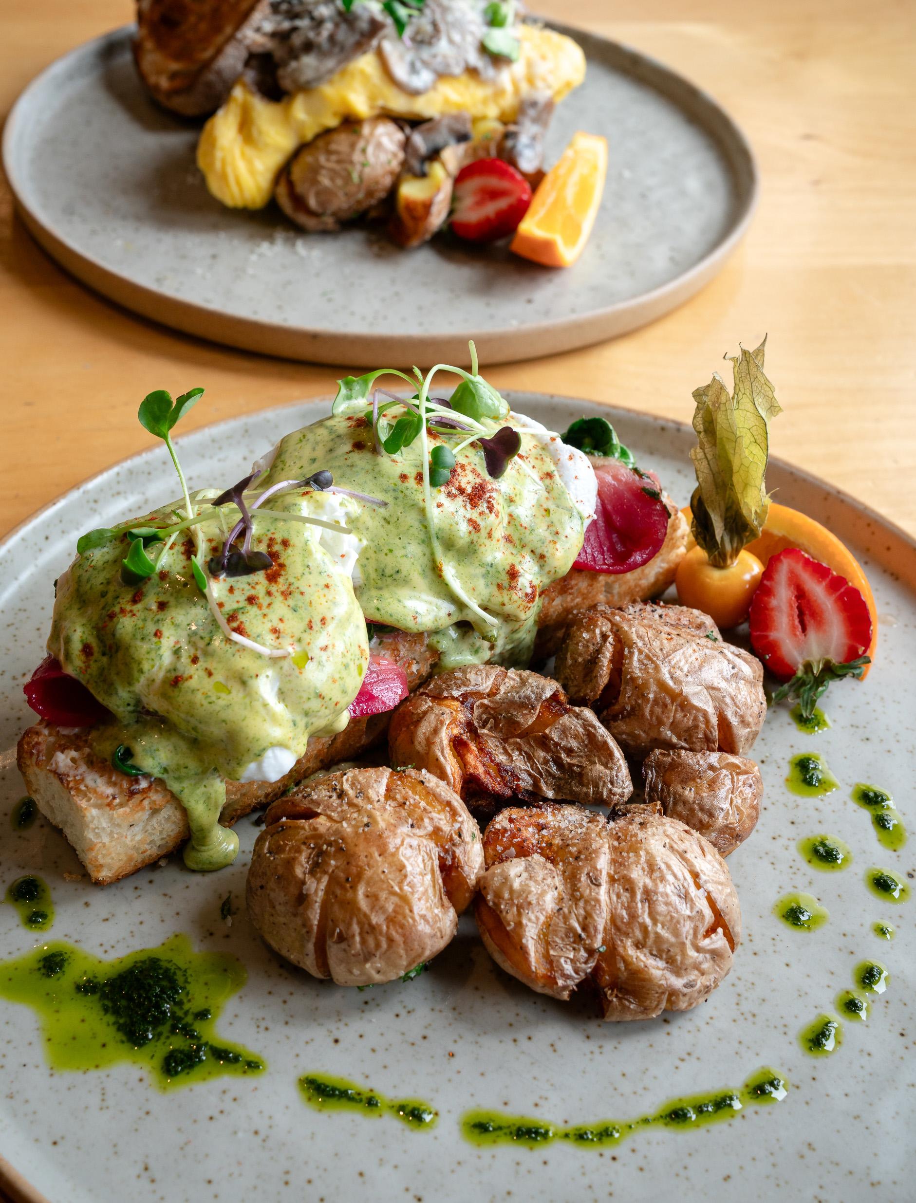 Breakfast dish at Alpha Bistro