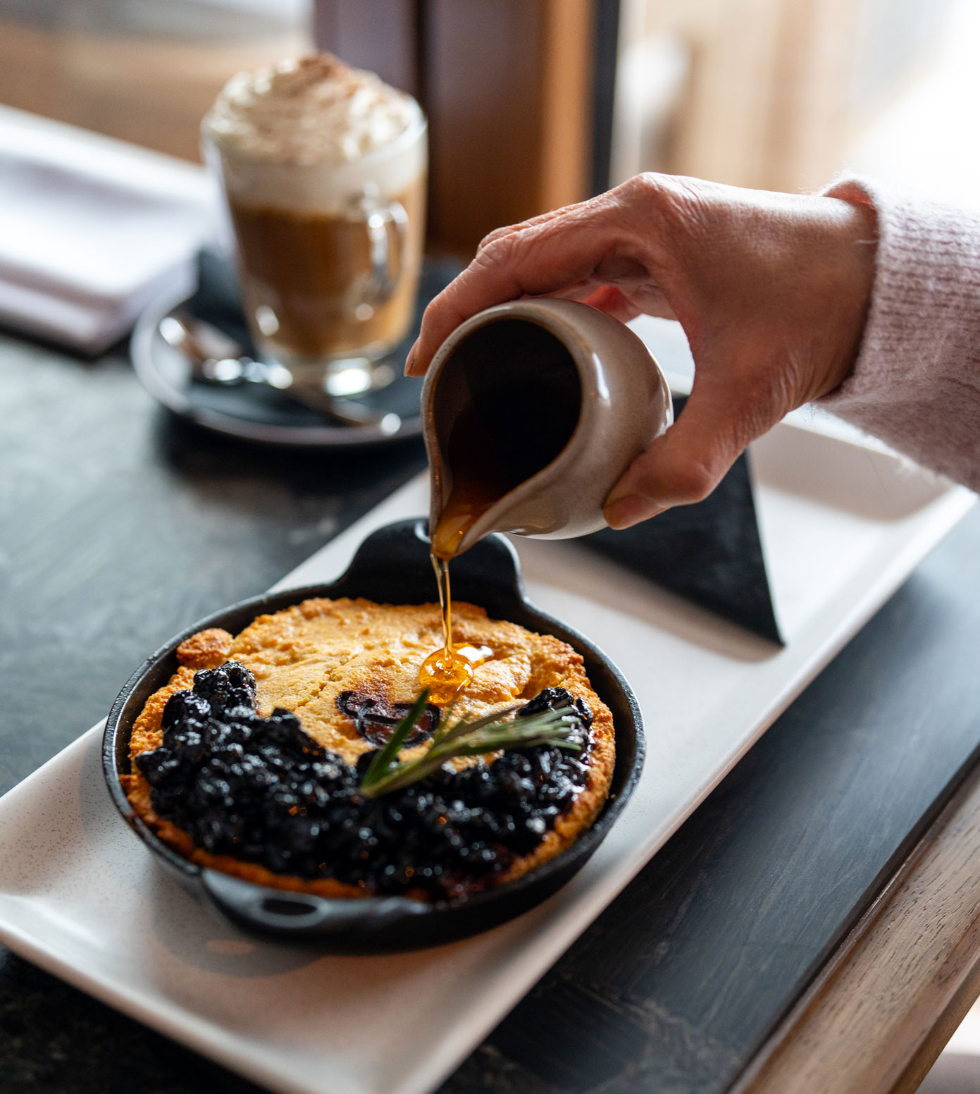Warm Johnny Cake Breakfast